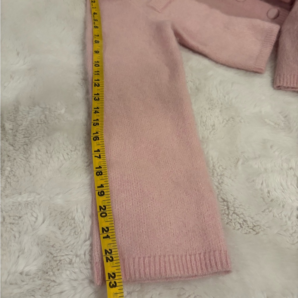 NEW H&M Mohair-Blend Cardigan with Shoulder Pads (Light Pink) Small - Picture 11 of 11